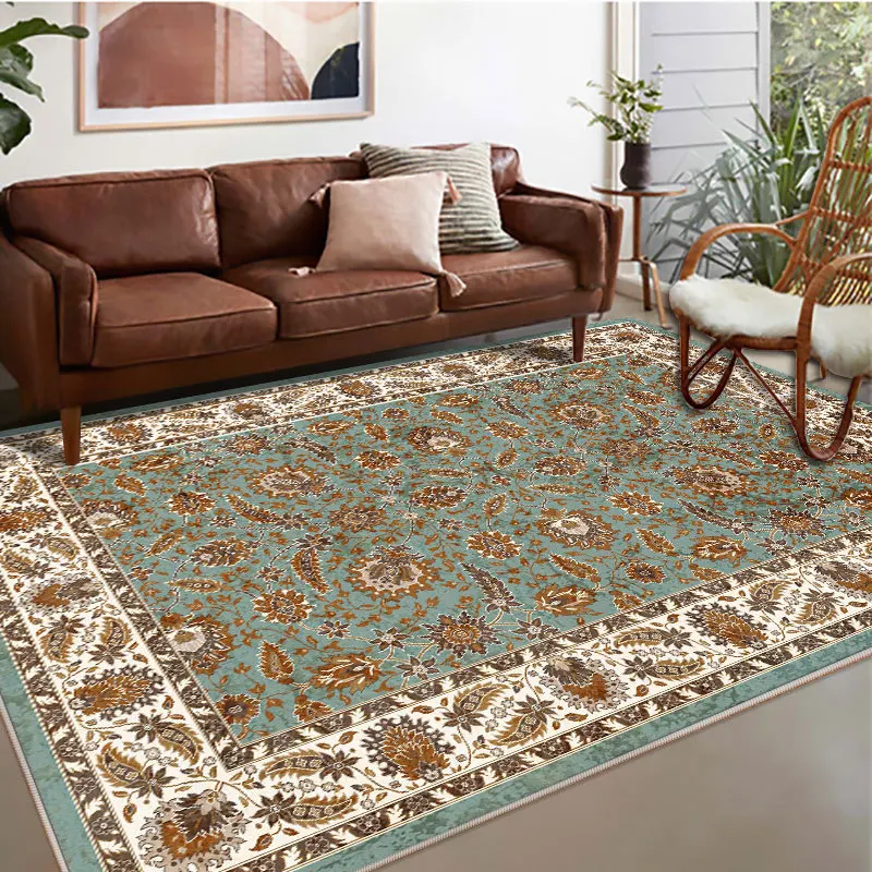 Carpets Persian Vintage Carpet for Living Room Bedroom Mat Non Slip Area Rugs Absorbent Boho Ethnic Retro Carpet