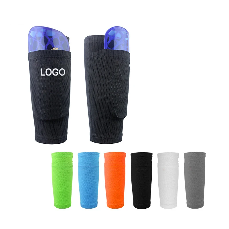 Factory Custom Elastic Soccer Shin Guard with Leg Guard Plate Flapper Sock Inserts Protective Football Gear Cycling Football Use