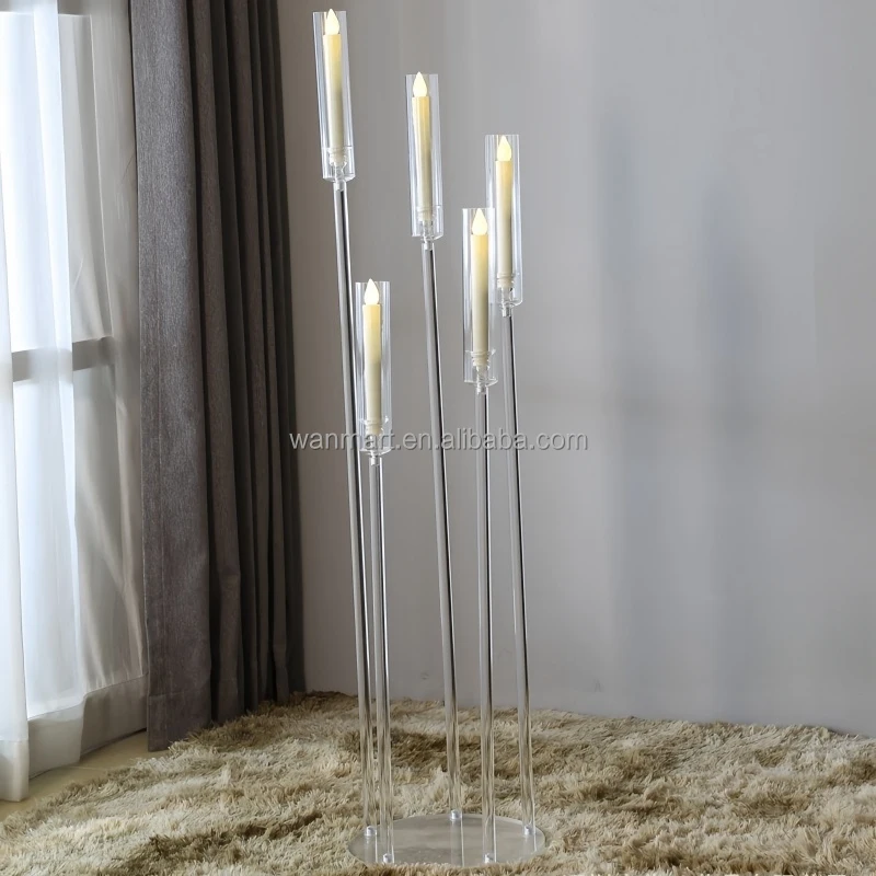 Wedding Acrylic Canderlabra Centerpieces Crystal Candlestick Holder