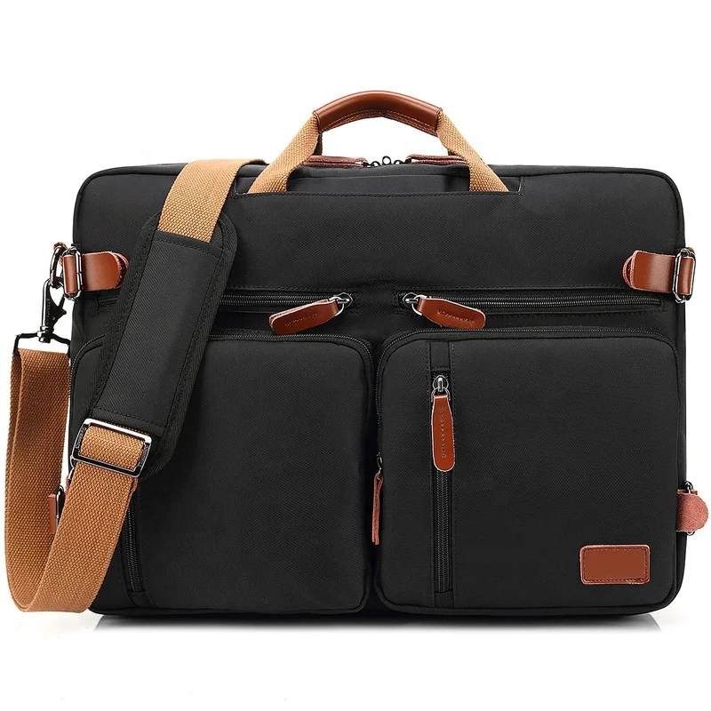 Manufacturers Custom New 3 In 1 Convertible Shoulder Messenger Computer Backpack Waterproof Canvas Laptop Bag For Men Women