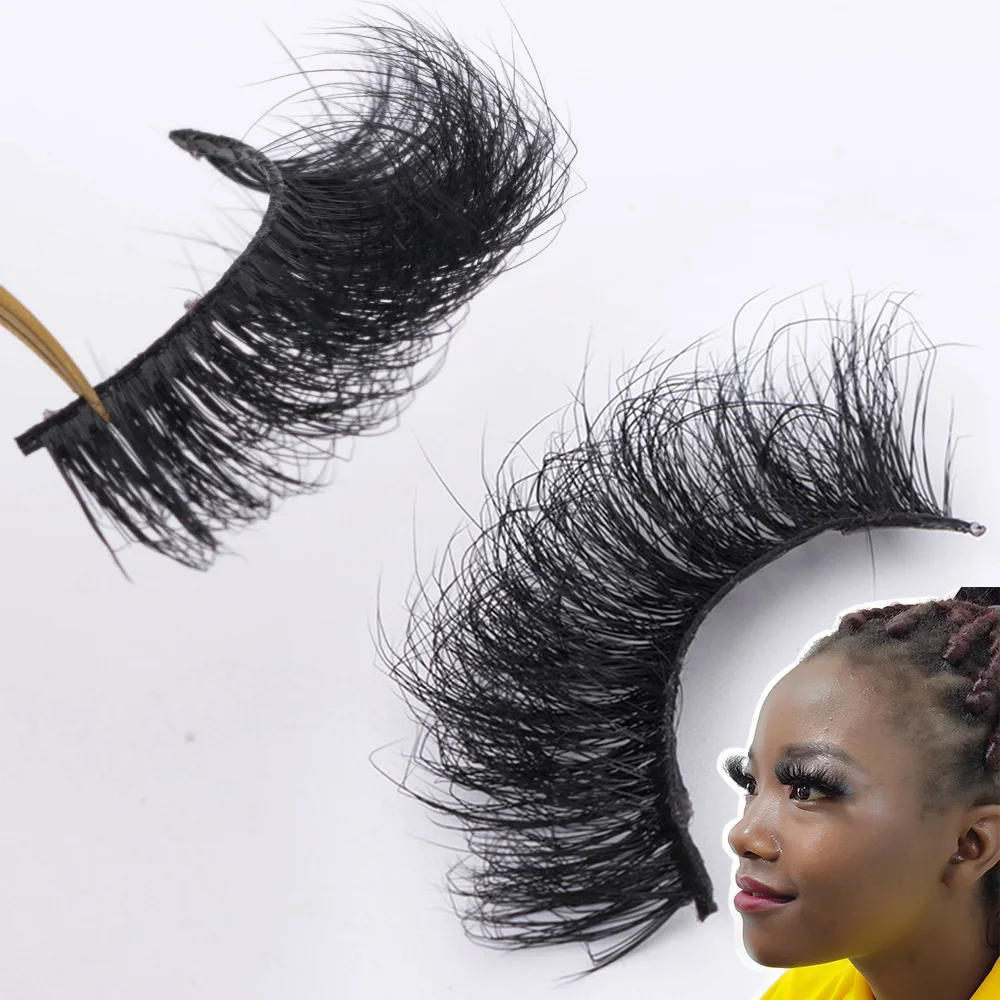 yiernuo 25mm wholesale 3D 5D eyelash vendor customized boxes  China Handmade fluffy lashes3d vendor faux mink fluffy lashes