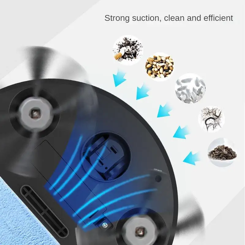 Rechargeable Automatic Smart Robot 2000Pa Vacuum Cleaner Suction Robot Vacuum Cleaner With Mopping Function