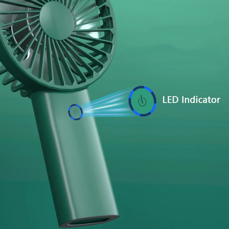 Portable Handheld Fan Rechargeable Table Desk Fan Air Cooling Battery Charging Mini Personal Hand Held Handy Fan