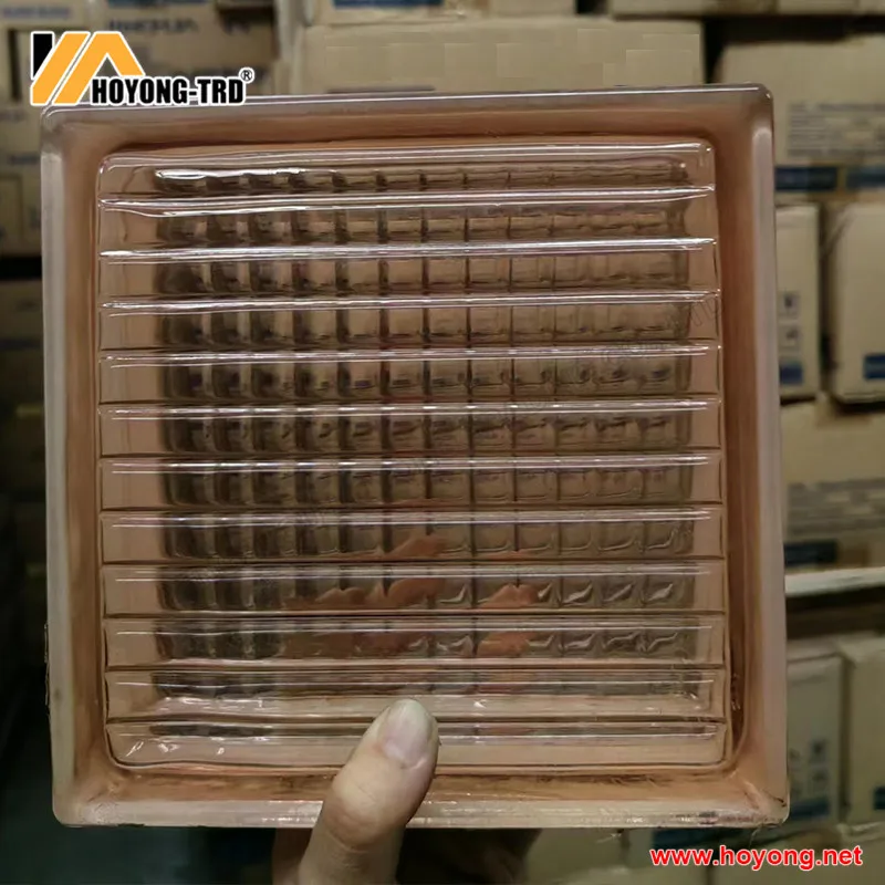 190*190*80mm Colored Crystal Glass Block Brick