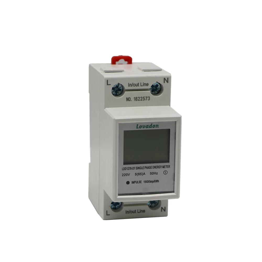 LOVADON AC Single Phase 220V LCD Digital Electric Energy Meter