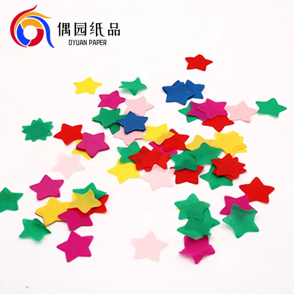 Customized Flameproof Multicolor  5*2cm Rectangle Confetti Paper for Wedding