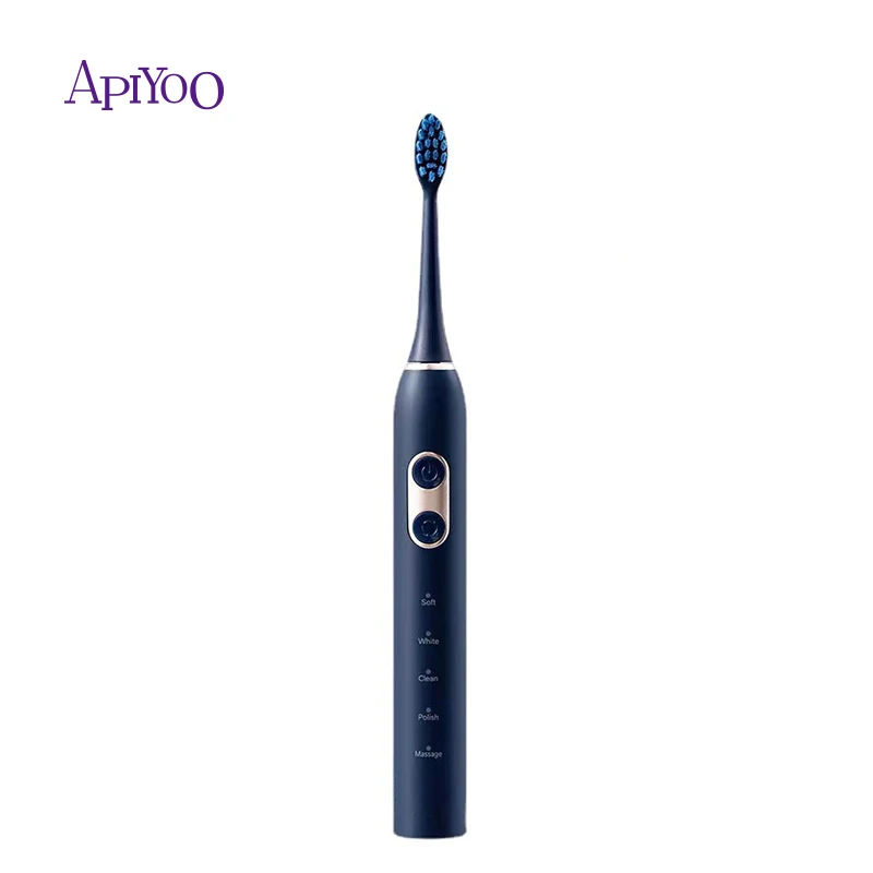 Soft Bristle Custom Logo 2 Double Buttons Automatic Slim Sonic Electric Toothbrush Smart For Adult