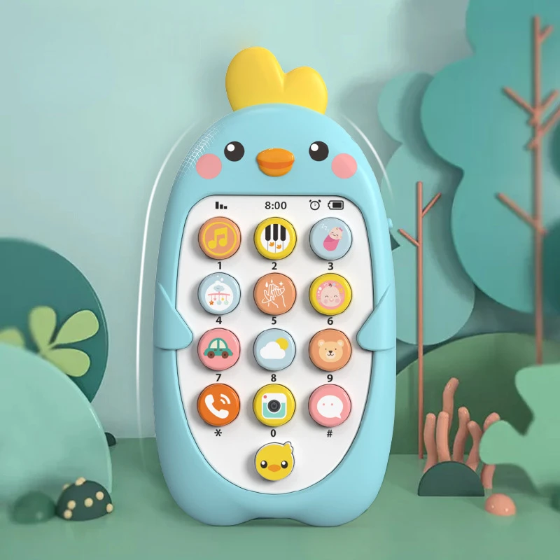 Toddler Smart Phone Baby Mobile Phone Toy Music Light Analog Call Plastic Cellphone Bilingual Toy Phone for Kid