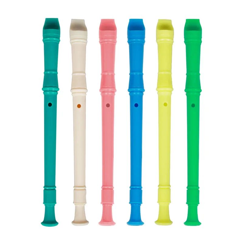 Hot sale custom logo colorful 8 hole  plastic clarinet educational recorder flute for kids