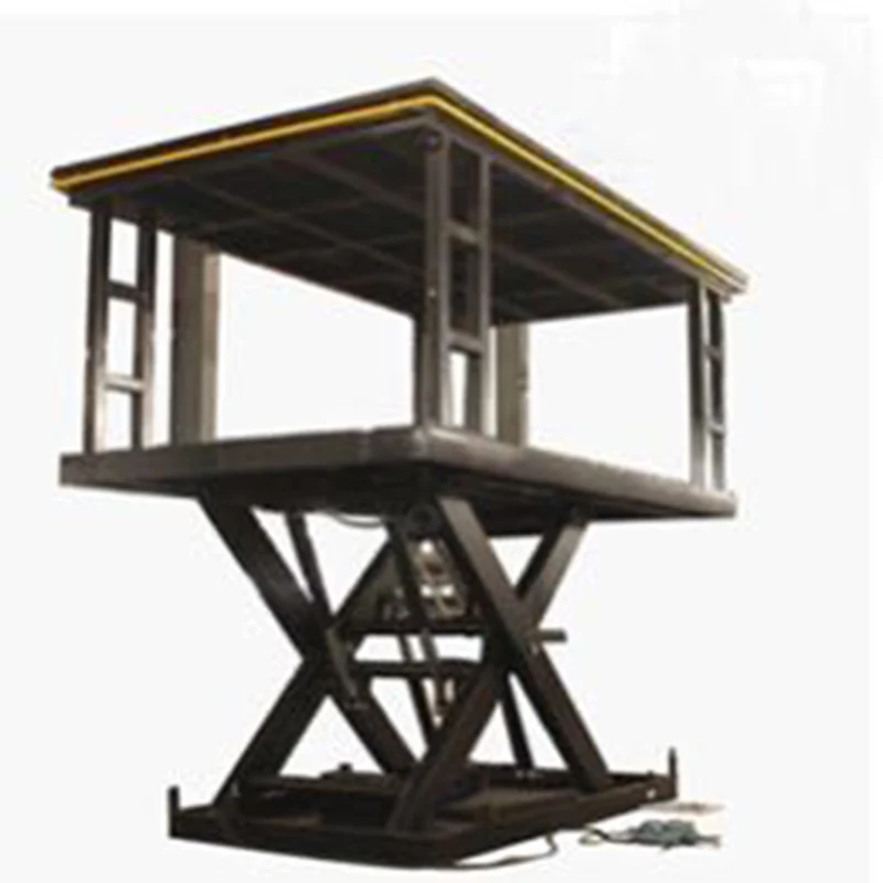  Double Deck Car Elevators Subterranean Underground Garage Scissor Parking lift From Basement To