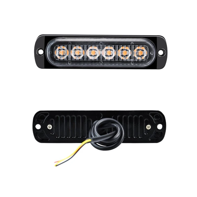 Universal 6 LED Side Marker Lights Super Bright Flashing Ultra Slim Front Rear Interior Tail Light Flashing For auto truck