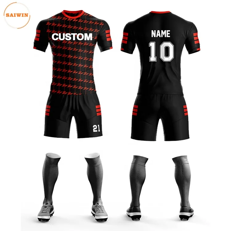 23/24 All Men Kids Soccer Jersey Uniforms Set Home Away Football Kit Shirts Custom Logo Football Soccer Jersey Wear