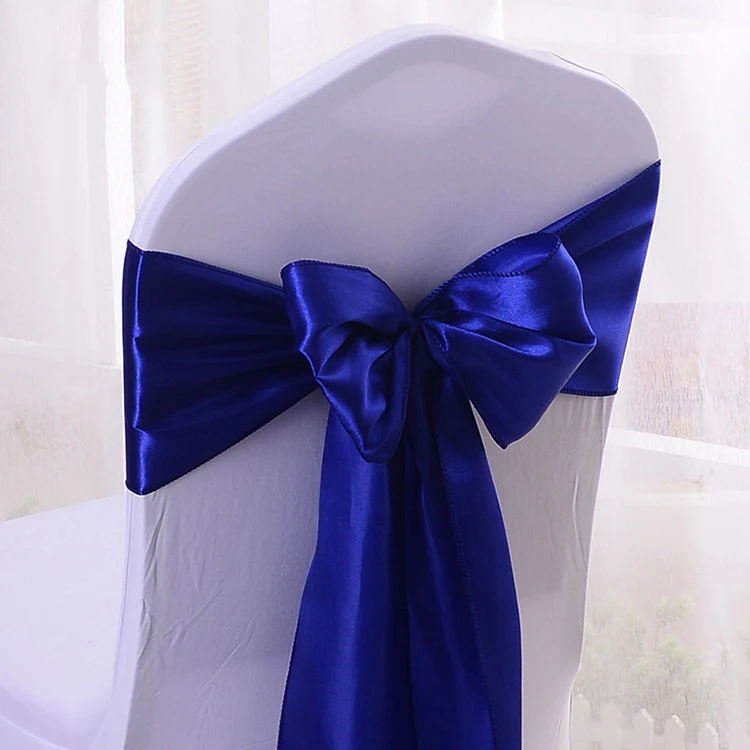 Ribbon Chair Back bow tie Ribbon Band Chair Stain Sashes For Wedding Party Event