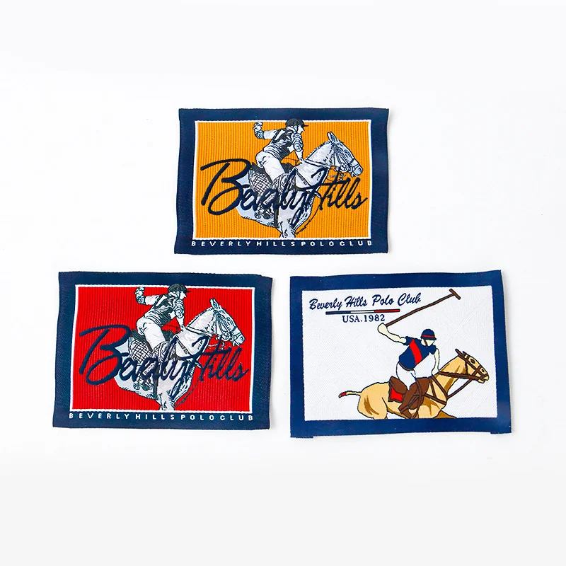 Китайский завод по индивидуальному заказу индивидуальная одежда логотип печать тканая этикетка без MOQ