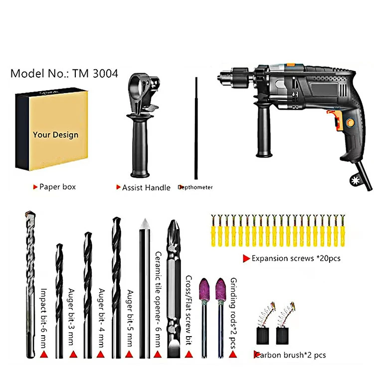 Professional 1100 watts 13mm High Quality Combo Electric Power Tools Set Corded AC Impact Drill