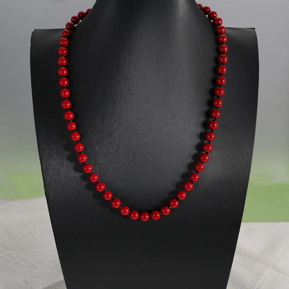 New Retro Trendy Crystal Bead Necklace for Women Geometric Gold-Plated Pearl Party Jewelry with Beaded Bracelet Chain