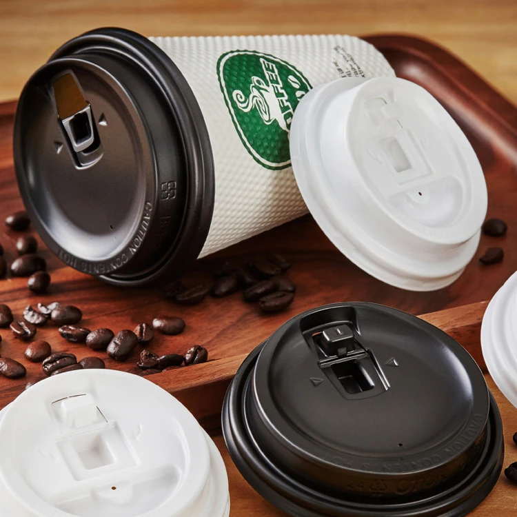 14oz printed eco friendly disposable custom logo coffee lid cover paper cups for coffee