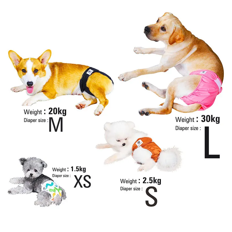 Spot New Washable Reusable Dog Diapers Soft and Comfortable Cotton Cloth