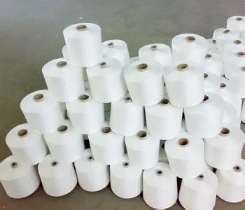 Low Price 100% recycled polyester yarn supplier  30/1 Raw White  Spun Yarn for yarns knitting and weaving