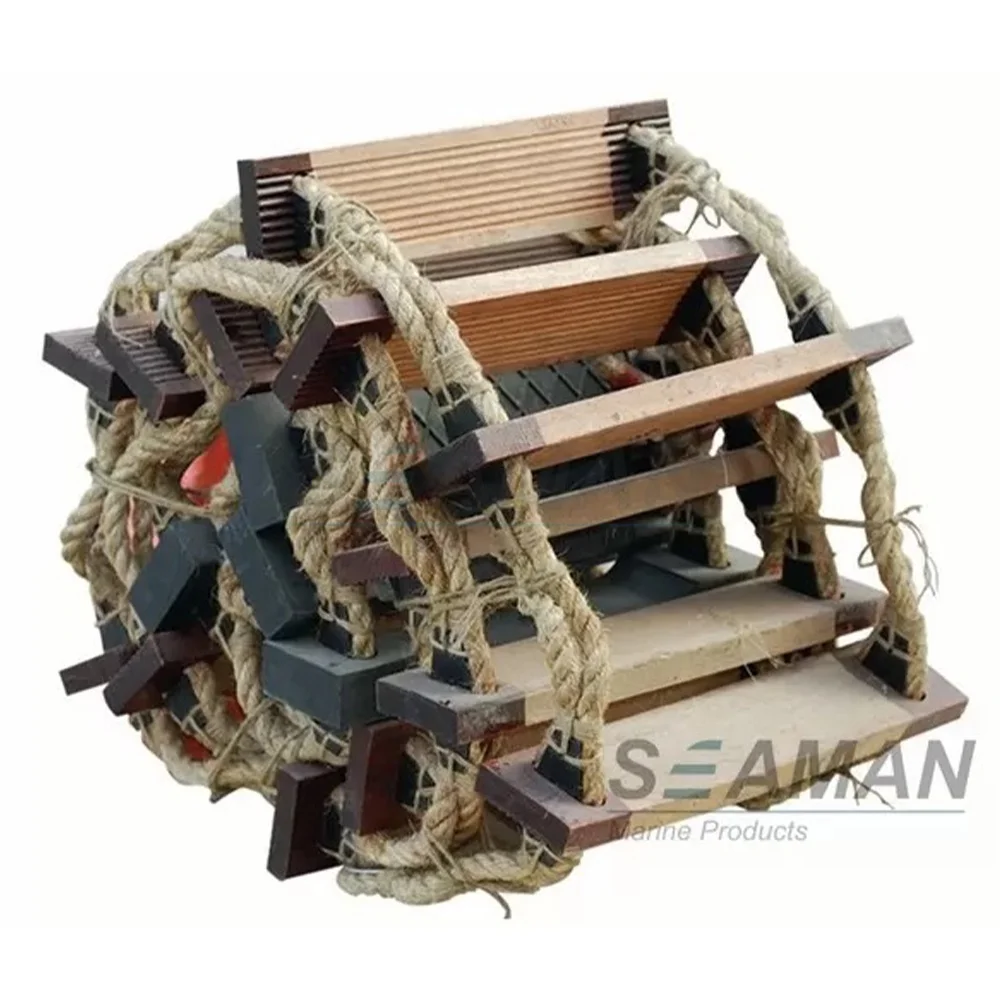 CCS Marine Embarkation Ladder Boat Safety Ladder Wood / Aluminium Rope Ladder for port, dock ,boat