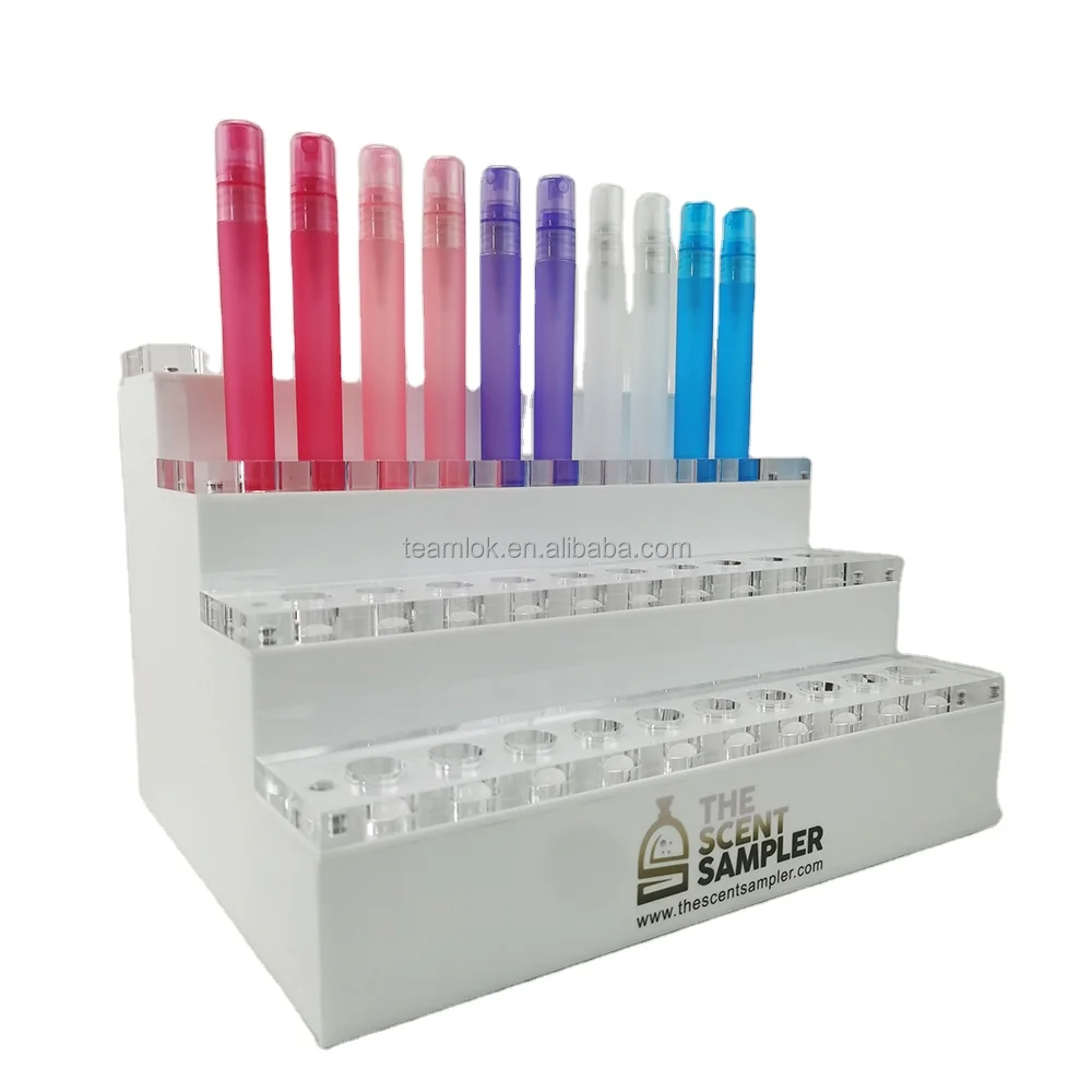 factory custom 5 ml 10 ml perfume bottles 4 tier oil bottle acrylic display rack perfume display perfume stand