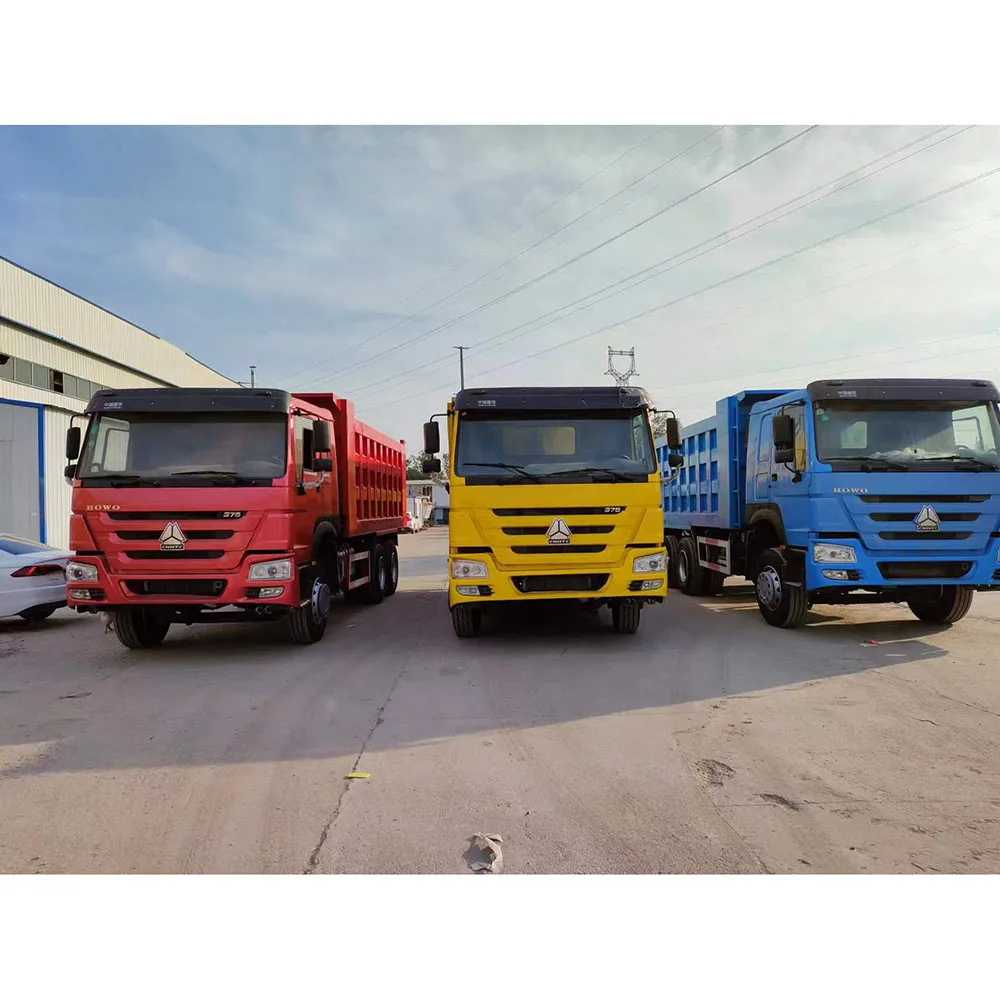 Second Hand Dump Truck Sino Sinotruk Howo 6x4  Tipper Red yellow blue Used Dump Trucks For Sale Price