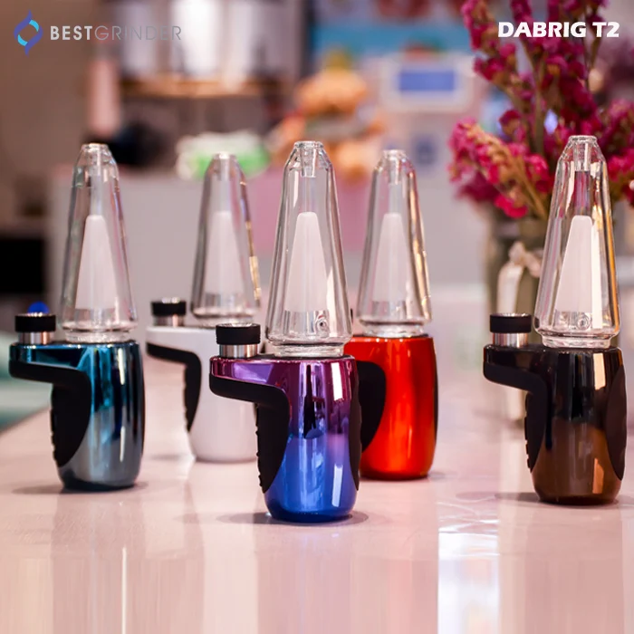 2021 Dabrig T2 Electronic hookah head Wax Concentrate Shatter Budder Dab Rig Kit 4 Heat Settings vs SOC