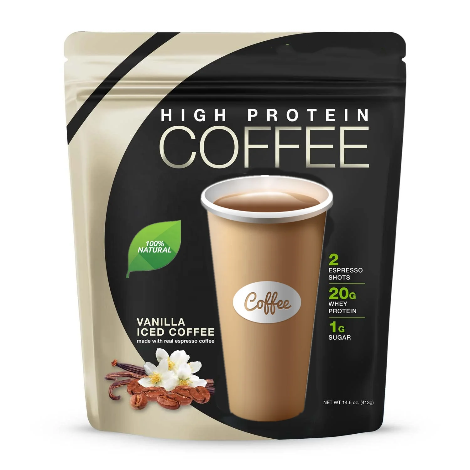Vanilla Flavor Hot Protein Instant Coffee