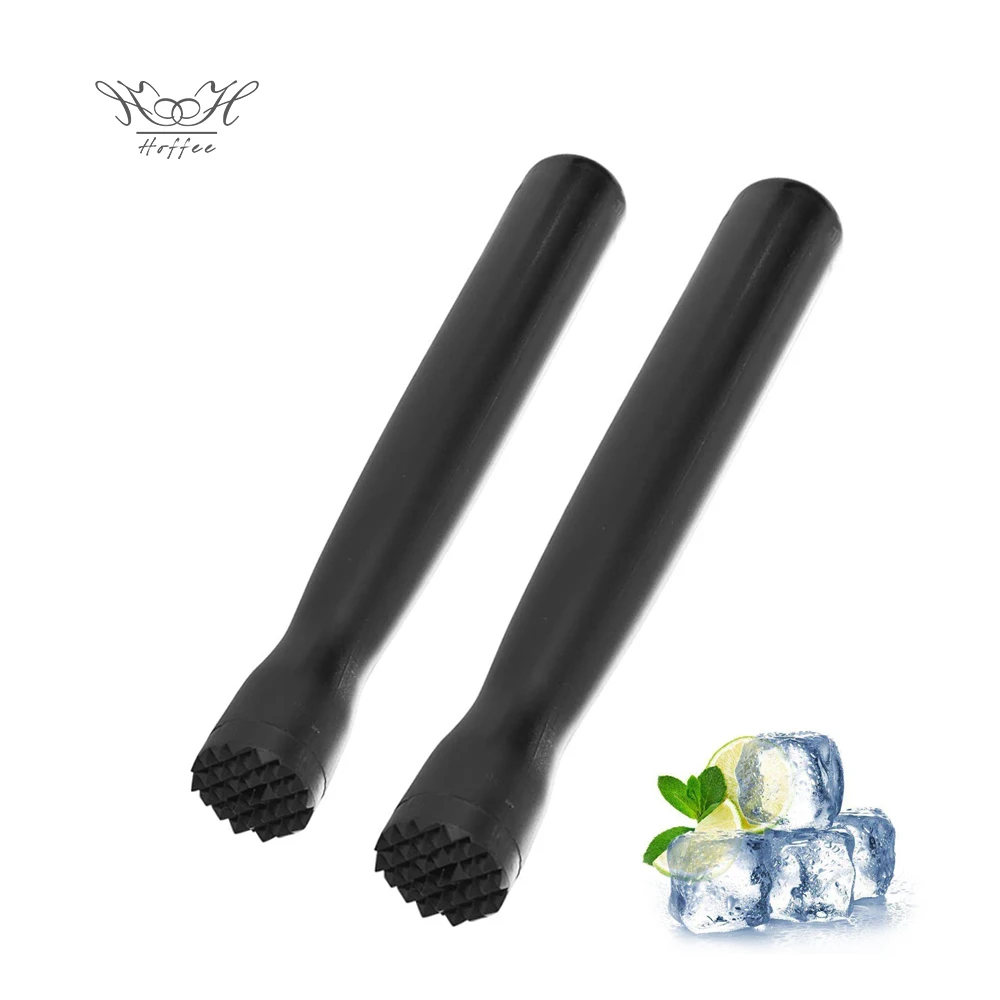 Wholesale Plastic 8 Inch Cocktail Muddler Bar Tools Ice Crusher Black PC Bar Pestle