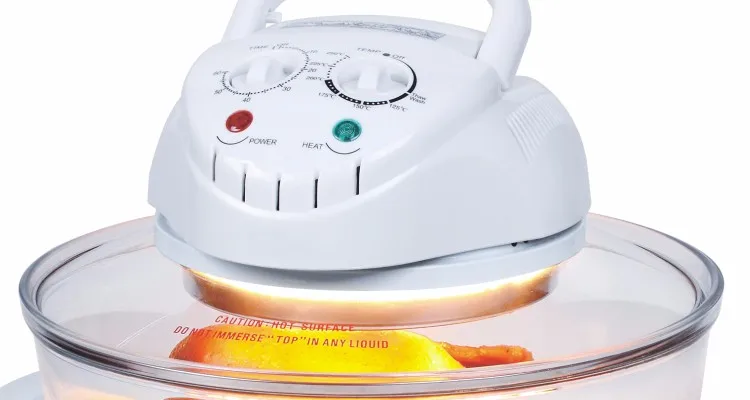 Multi functional single very big glass picture vertical convection cookshop powerful halogen oven with rice pot