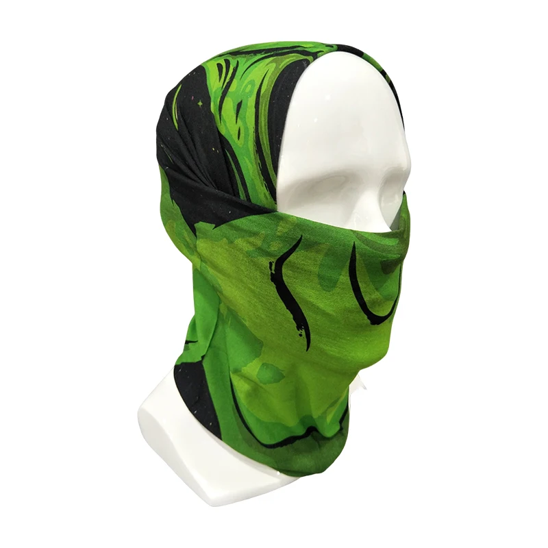 Customized Unisex Neck Gaiter Set Face Scarf Monster Pattern Mask Dust Multifunctional Bandanas Headband