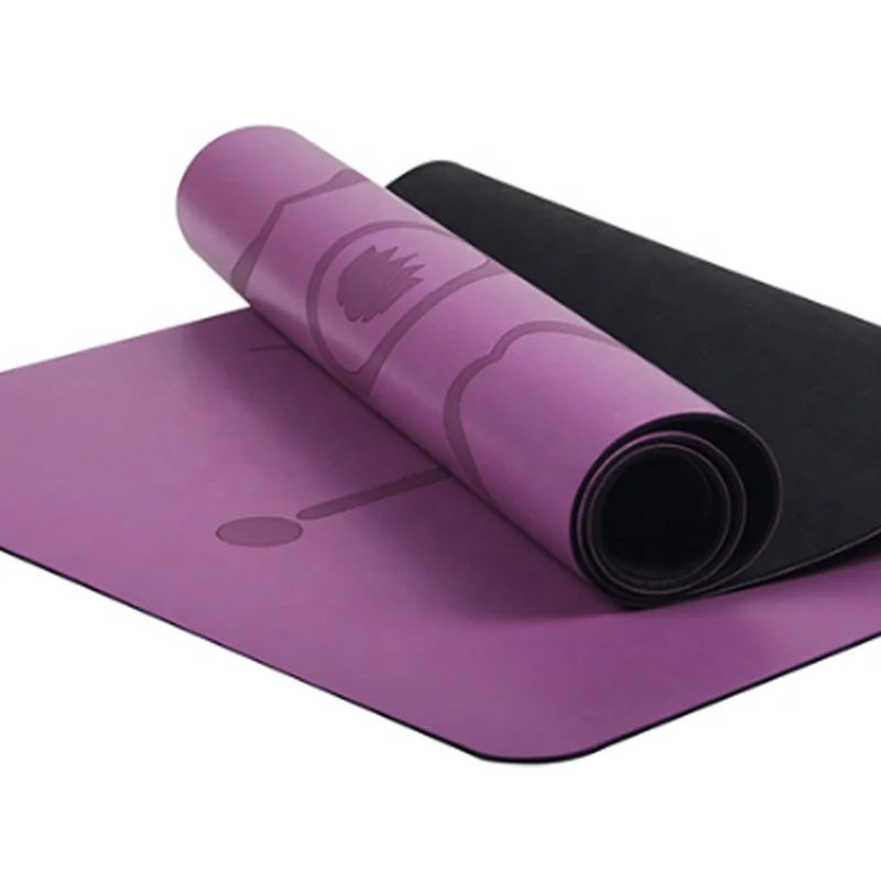 SANFAN Hot Professional Custom Printed  Eco Friendly Non Slip Sweat Absorption Leather Exercise Mat PU Natural Rubber Yoga Mat