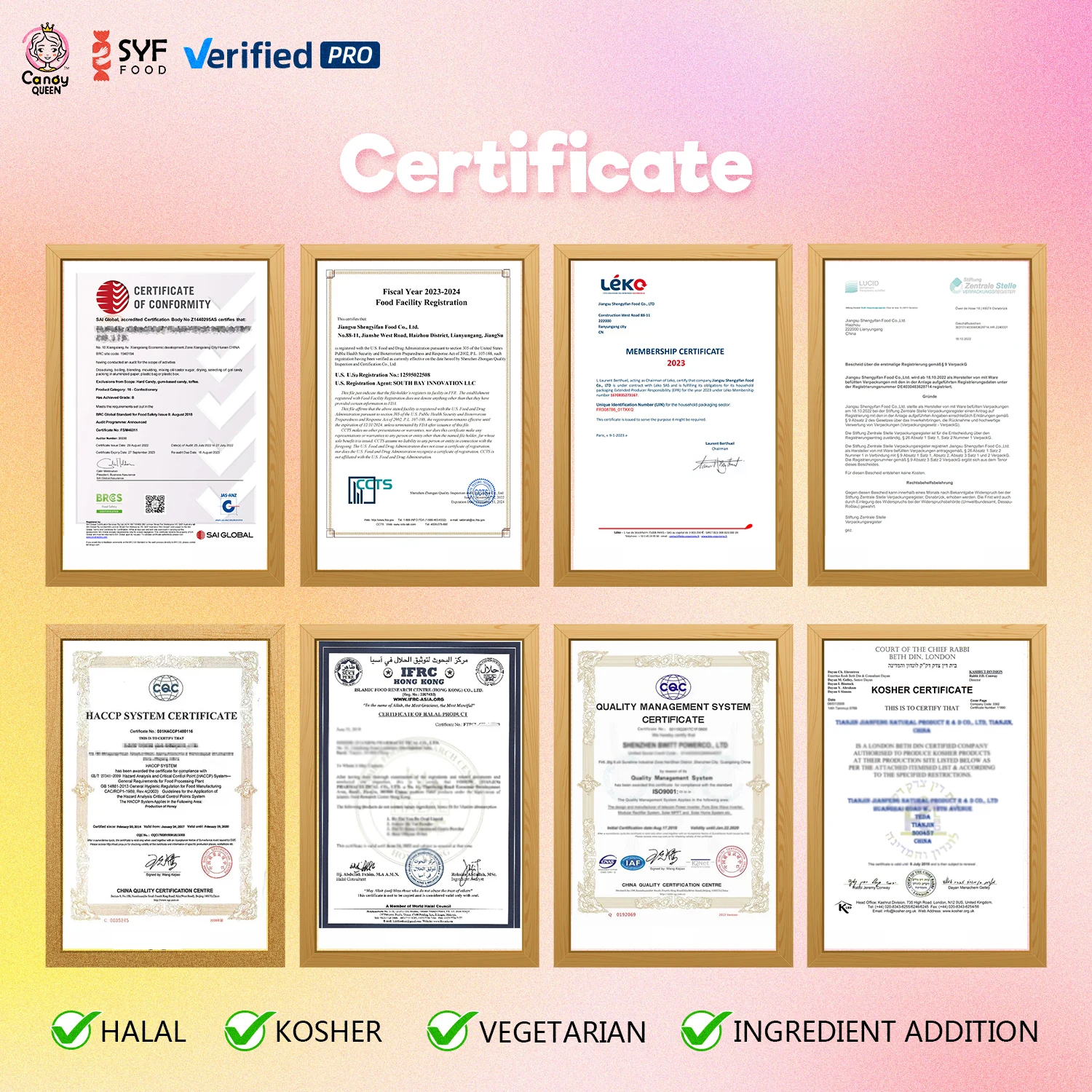 Сертификат HACCP/BRC китайские традиционные закуски хрустящее арахисовое масло твердые конфеты оптом