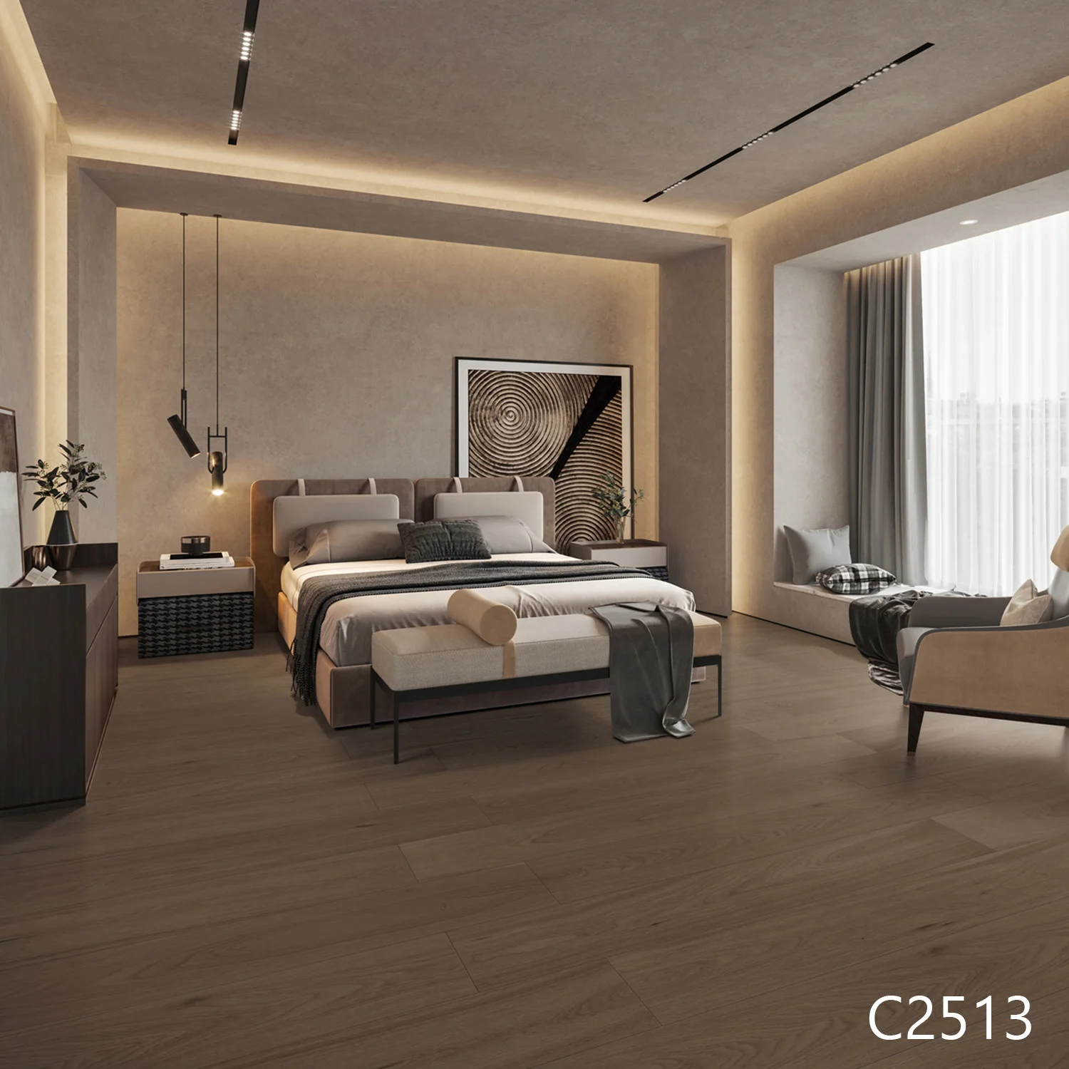 Kitchen 250x1500 Wood Effect Design Porcelain Decorative Ceramic Tile for Floor