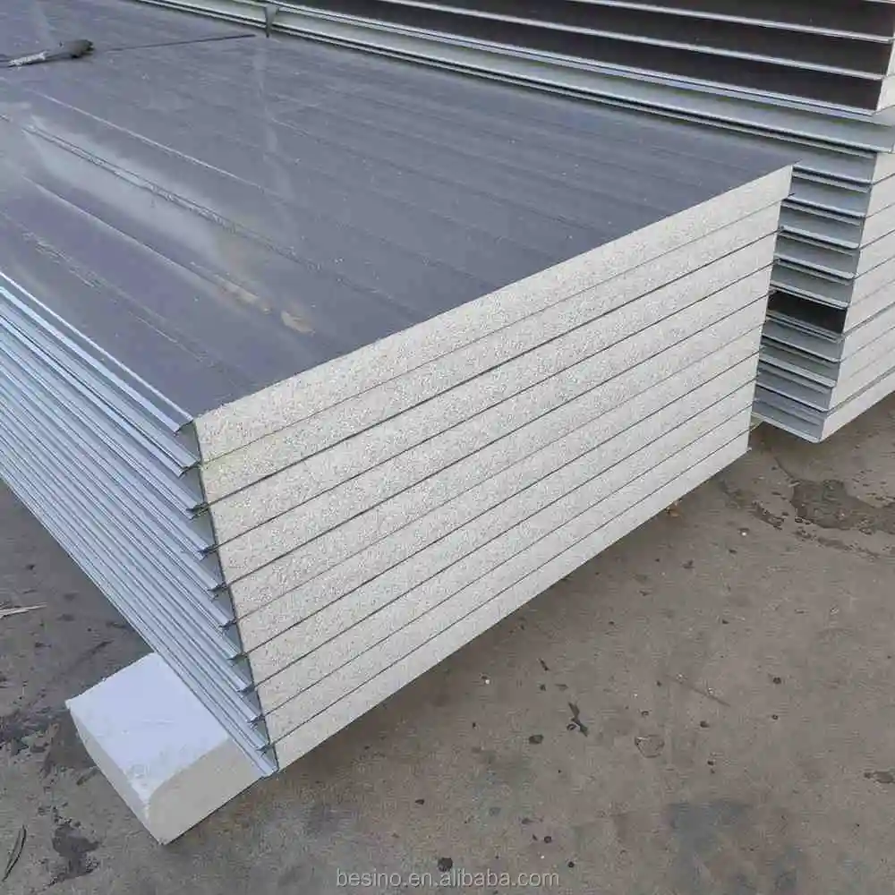 Fireproof Insulated Eps Sandwich Panel Roof Ceiling Corrugated Sheet Eps Galvanized Steel Eps External Form Wall