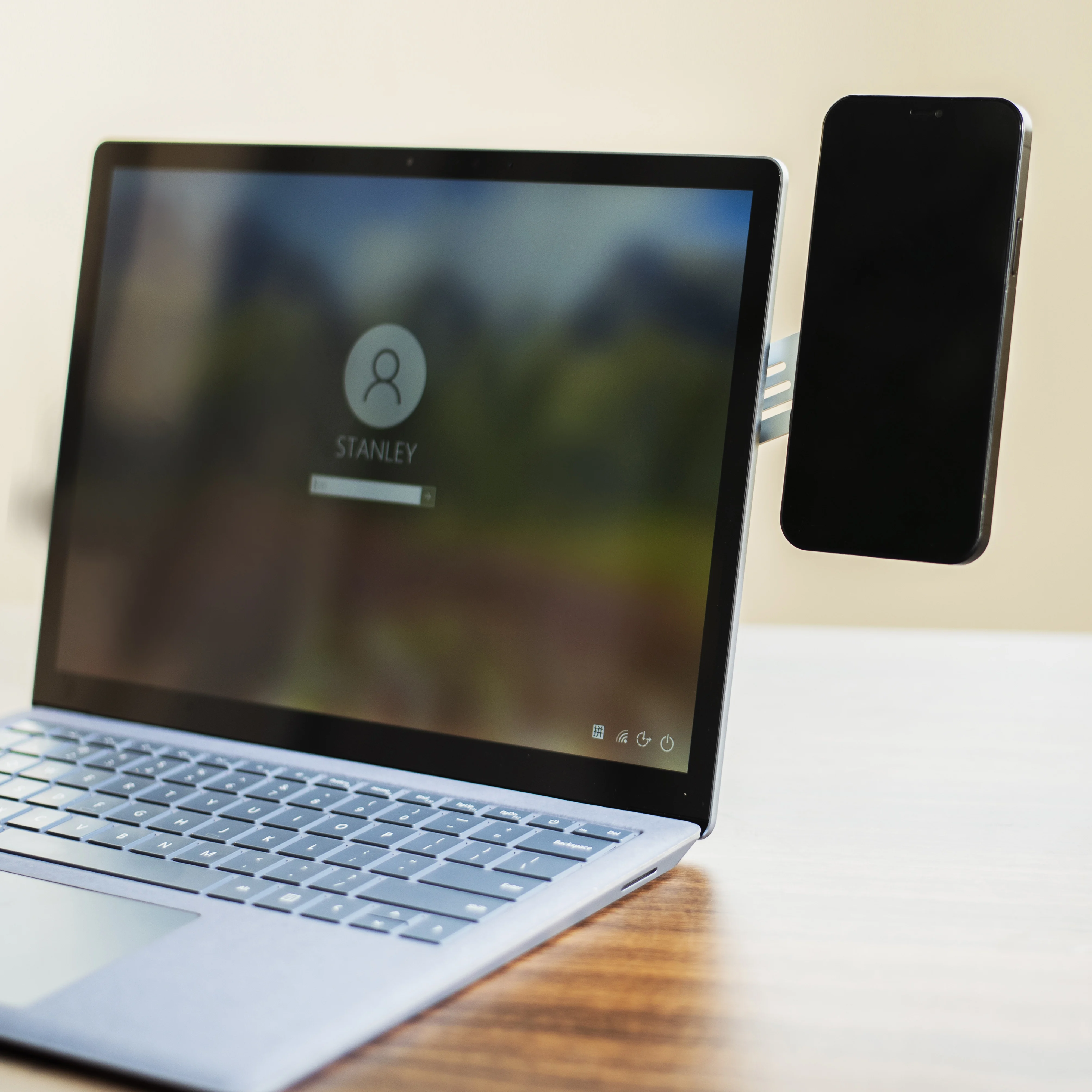 Slim Portable Foldable Laptop Side Mount Clip Mobile Phone Magnetic Holder Multifunctional