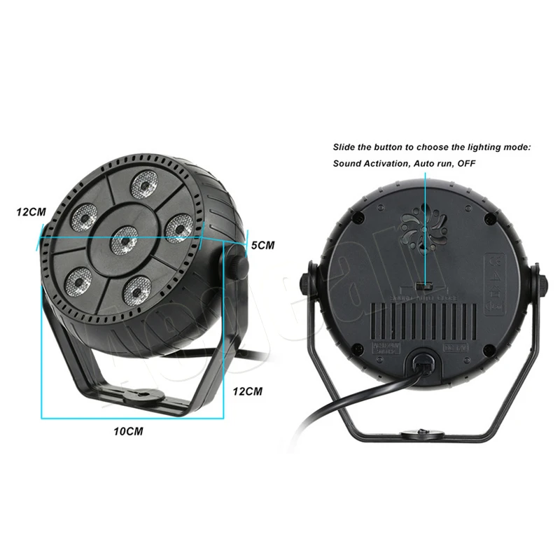 Wholesale Price 6X1W Rgb 3In1 Stage Lighting Mini Plastic Led Flat Par Light For Night Club