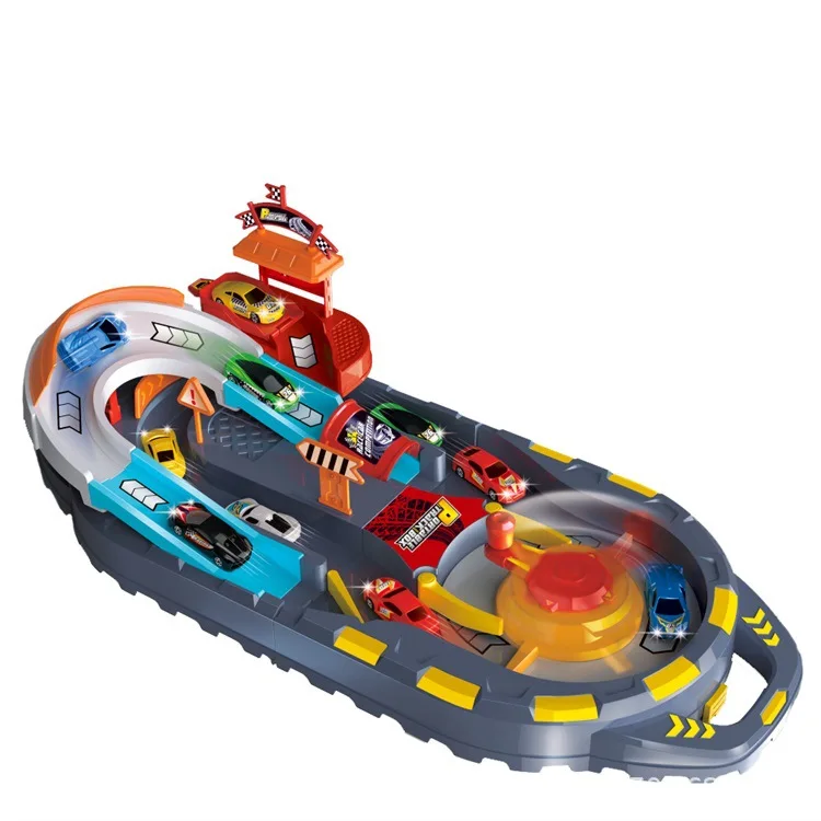 2021 new arrival racing Swing Track Set Creative Foldable Racing Track Assembly Car Adventure Track Toy Racing cyclotron