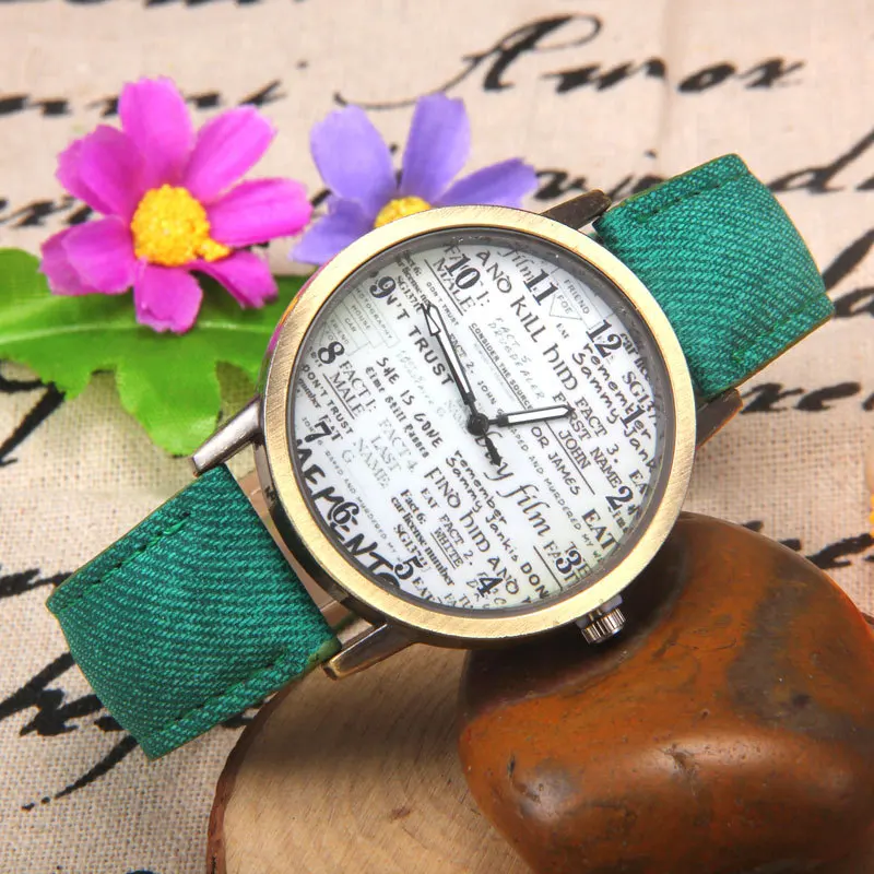 Fashion Jean Denim Fabric Band Dress Ladies Watch Casual Men Women Wristwatches Quartz Watch Gift Horloges Relogio Feminino