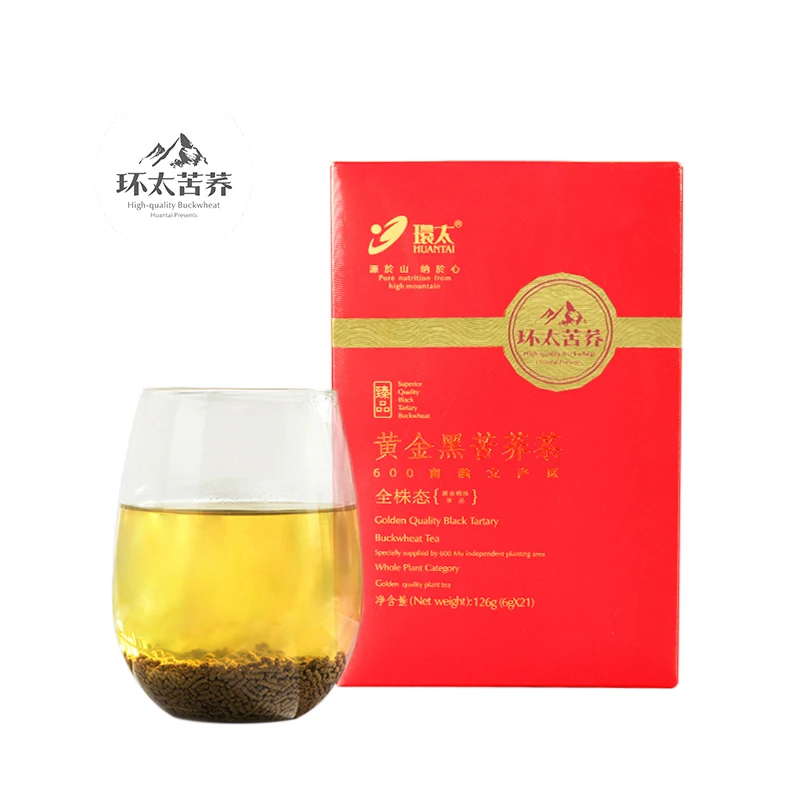 
Huantai 126g Chinese Organic Tartary Buckwheat Groats Tea Bitter Gluten Free Buckwheat Fragrance Herbal Health Slimming Tea 