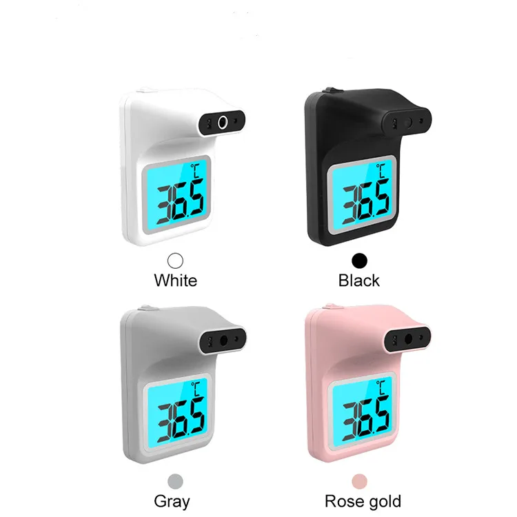 
K3 Handsfree automatic body IR non contact wall hanging infrared thermometer large LCD display wall mounted thermometer 