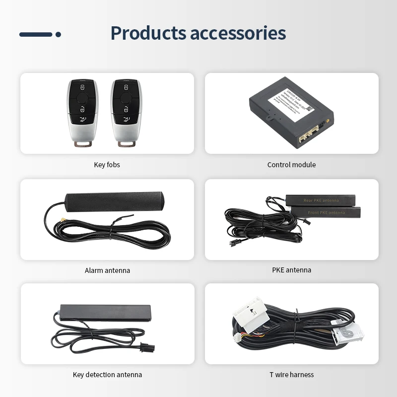 EASYGUARD Smart Key PKE kit Passive Keyless Entry System Fit for Benz FBS4 with Factory OEM push start button & comfort access