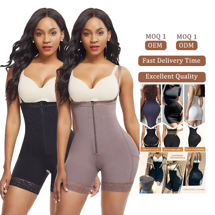 Wholesale Premium Crotchless Lace Tummy Control Shorts Fajas Body Shaper Butt Lifter High Waist Cinchers Shapewear