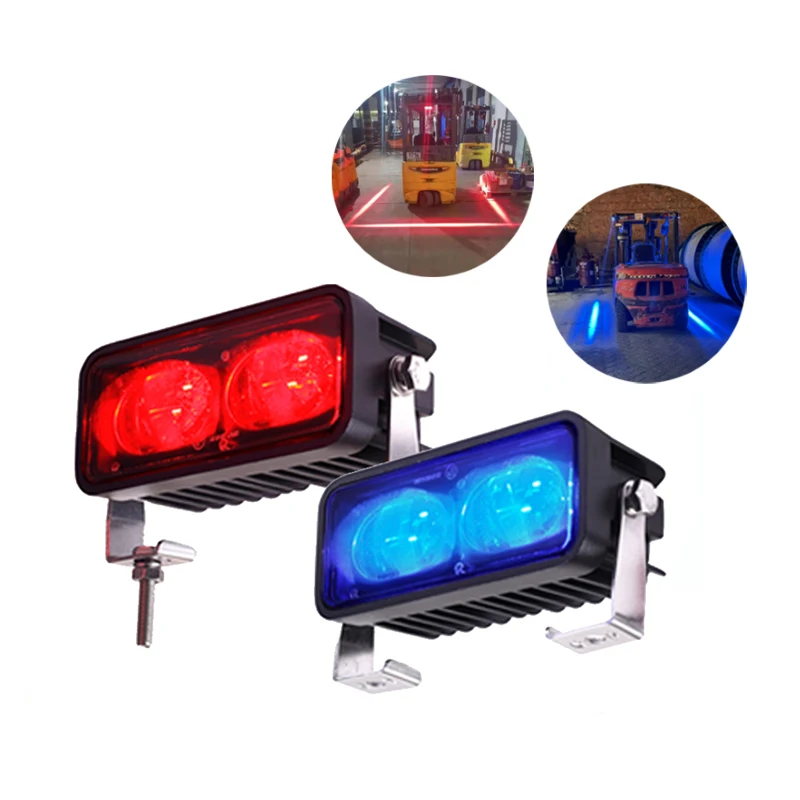 led blue square danger area red zone forklift safety light fork lift warning light