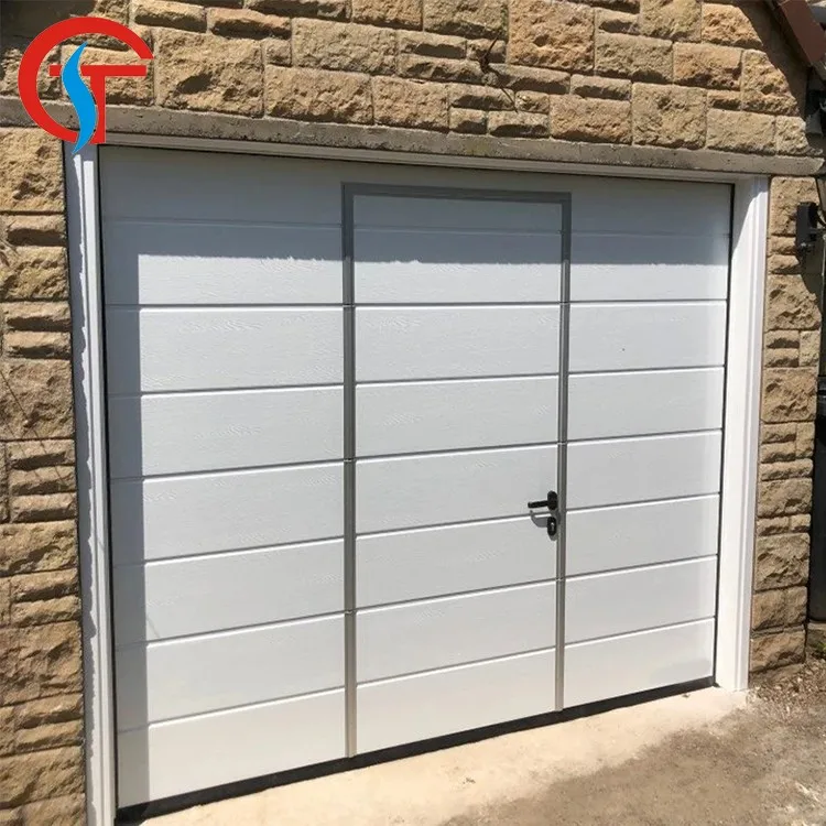 Sectional Garage Doors Aluminium Tempered Windows Automatic Sandwich Panel Overhead Garage Door Roller Shutter Door For Villa