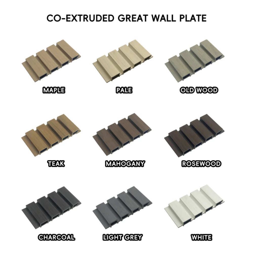 Wholesale Price WPC Exterior Wall Cladding Plastic Wood Composite Extrusion Grooved Siding Wall Panel
