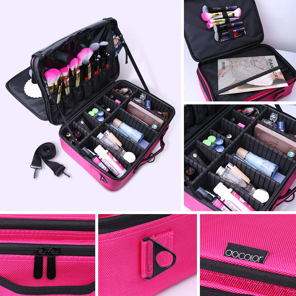 Docolor Make up Beauty Case Cosmetic Case Travel Makeup Bag for Cosmetics Makeup Brushes