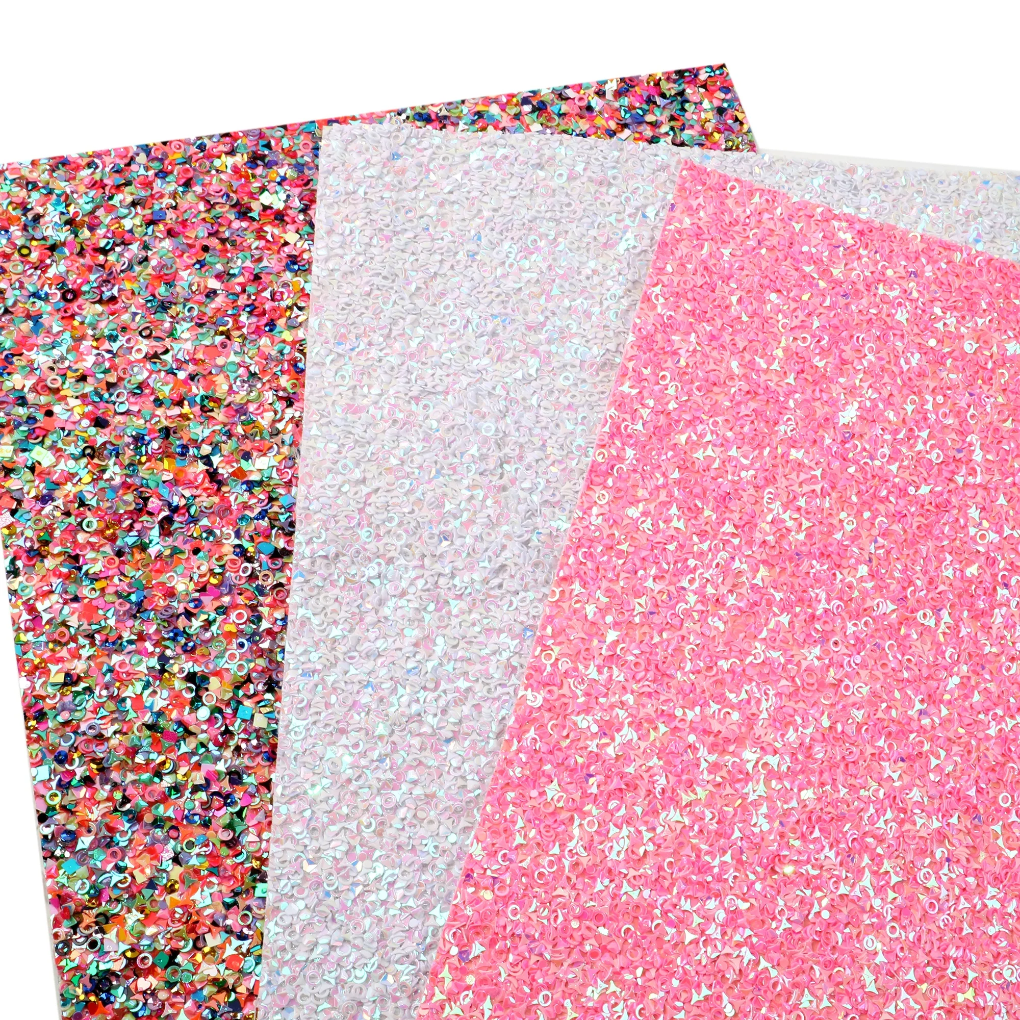 20*33cm Sequin Chunky Glitter Faux Synthetic Leather Sheets For Diy Crafts Hairbows Material 1146183