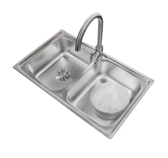 JINGJIANG high grade Stainless Steel custom sink Double Bowl topmount Handmade Kitchen Sink