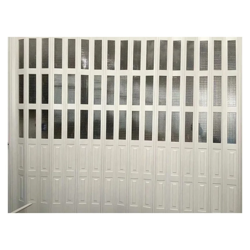 Top quality soundproof PVC sliding accordion folding interior door for bathroom